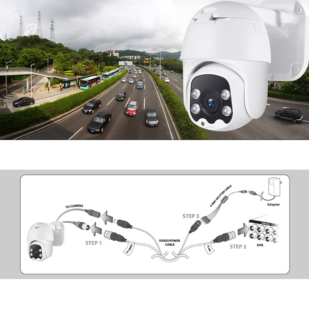 PTZ 1080P AHD Speed Dome Camera IR Night Vision AHD PTZ CCTV Surveillance Camera XM XVI Coaxial Control
