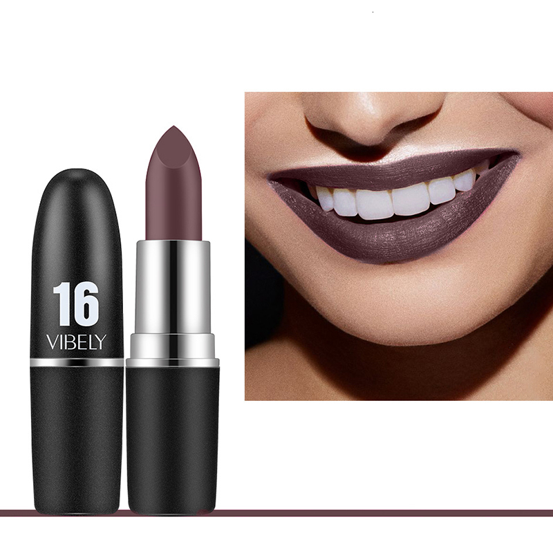 New Lipstick Matte Waterproof Velvet Lip Stick 7 Colors Sexy Red Brown Pigments Makeup Matte Lipsticks Beauty Lips Make Up