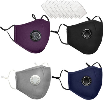 4Pcs Cotton Ski Fasemask Reusable With 8Pcs Filter Washable Ski Fase Maksk For Germ Protection For Adults Breathable Bandana