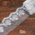 1yard white lace cotton embroidery lace french gauze lace ribbon fabric diy trims handmade clothing wedding sewing Accessories