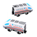 Electric Train Set Magnetic Train Diecast Slot Toy Fit for Brio Track Standard Wooden Train Track Railway Educational Track Toys