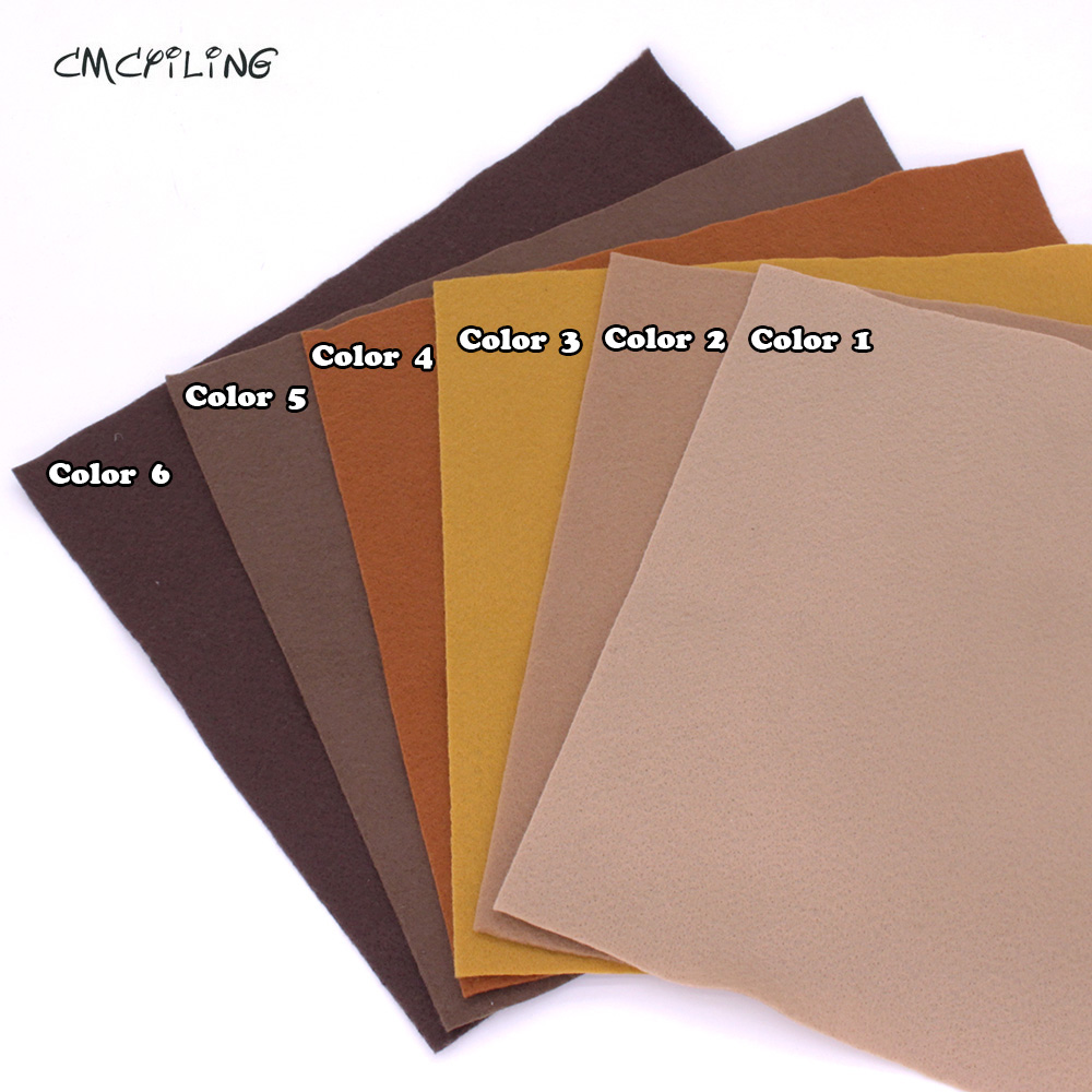 Flesh/Brown/Chocolate Color Soft Felt,Felt Craft, Polyester NonWoven Fabric,Decoration Material,For Scrapbooking,Sewing Toys