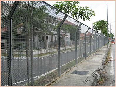 Top-bent galvanized 358 Security fence