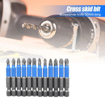 10Pcs Magnetic Screwdriver Bit Set Anti Slip Electric Power Multi-bit Tool Screwdriver Suit Alloy Steel Screwdriver Accessories