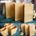 PATIMATE Kraft Paper Bags Wedding Candy Box Cookie Bags Printed Paper Goodie Popcorn Bags Happy Birthday Party Favors Supplies