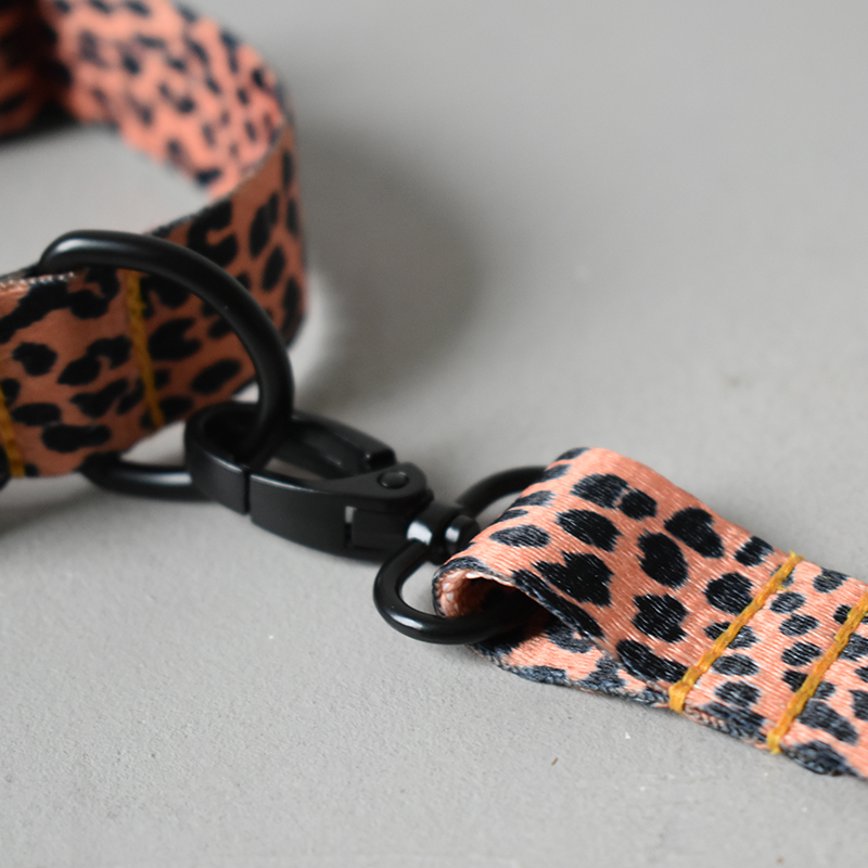 leopard color pet accessories designe for beagle dog collars leash beagle pet kit dog collar and leash set for dog belt
