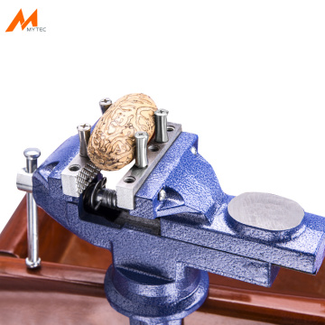 3 Inch Multi-functional Clamp-on Bench Vise 360 Degree Swivel Cast Iron Tabletop Vice With Anvil And Large Table Clamp 100mm