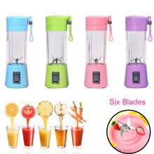 6 Blades Portable Blender Travel USB Electric Juicer Cup Machine Electric Kitchen Food Fruit Vegetable Smoothie Mixer