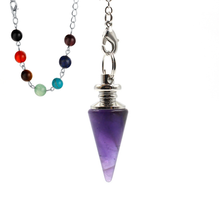 Pendulum line conical Stone Pendant treatment chakra bead crystal bullet head spirit opal ornament