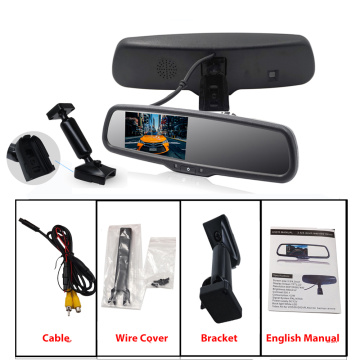 4.3 Inch Video Monitor Camera Car Rearview Mirror Parking Monitor With Bracket TFT LCD Color Screen Driving Recorder