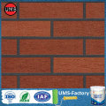 Brick red wall texture effect with paint