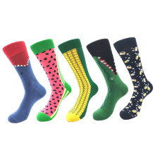 2019 Fashion Men Women Unisex Casual Cotton Print Middle stockings Silky Socks