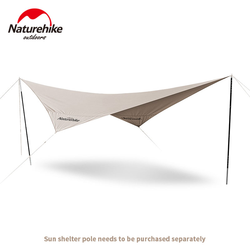 Naturehike Cotton Fabric Diamond Sun Shelter 3.9kg Waterproof Large Shading Area Aluminum Alloy Rod Outdoor Camping Picnic