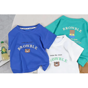 Baby 100% Cotton Breathable Carton Print T-Shirt