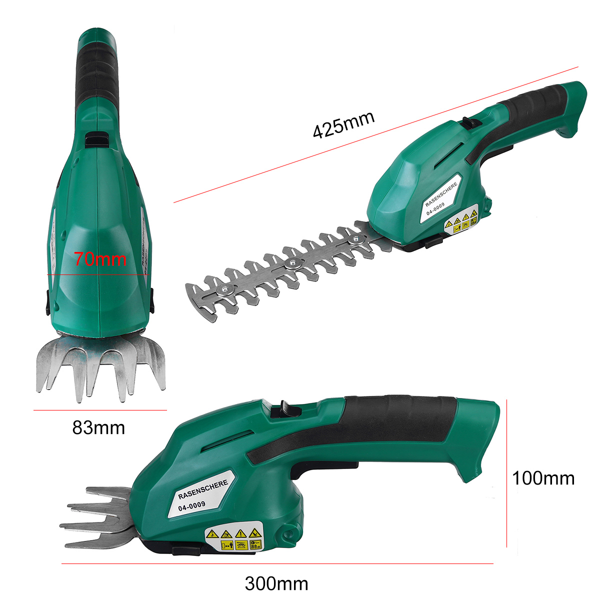 3 in 1 7.2V Electric Trimmer Lithium-ion Cordless Garden Tools Pruning Shears Hedge Trimmer Rechargeable Hedge Trimmers