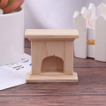 1:12 Scale DIY Wooden Handmade Miniature Fireplace Mini Doll Houses Toys Gift Dollhouse Decor Furniture Accessorie Kits