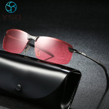 YSO Night Vision Glasses For Fishing Men Polarized Night Vision Goggles For Car Driving Anti Glare Pink Lens Glasses Women 3043