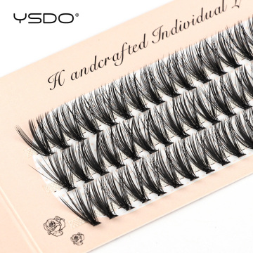 YSDO 60 Bundles Individual Lashes Natural Eyelash Extension Makeup Faux Mink Eyelashes 10/20/30D Cluster Lashes Thick Fake Cilia