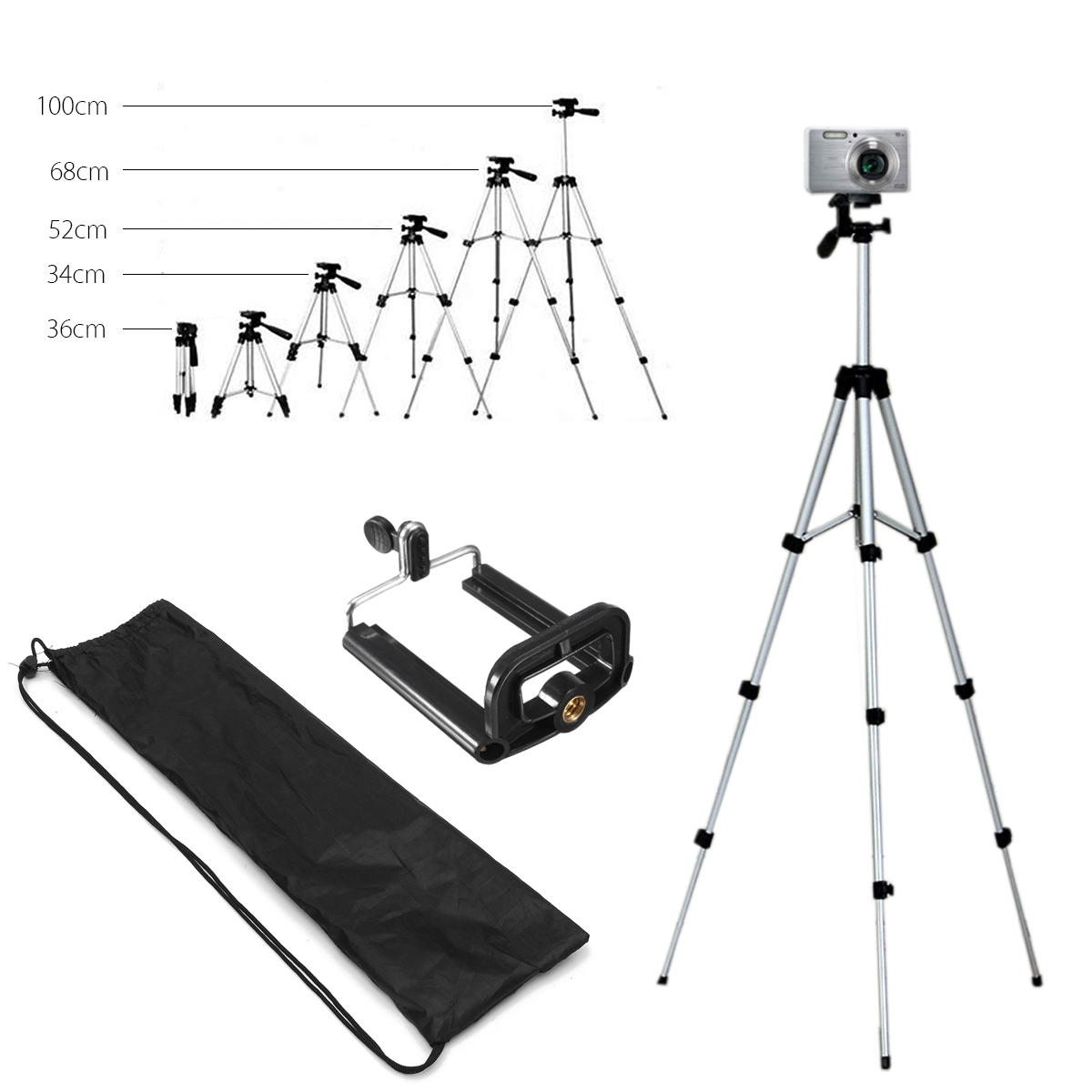 Extendable 35-100cm Tripod Stand Camera Tripod With bluetooth Controller Holder Stand Camera Mount Phone Video Camera Monopod