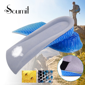 Soumit Unisex Gel Insole Silicone Insole for Shoes Breathable Honeycomb Heel Spur Insoles Cushion Height Increase Insole