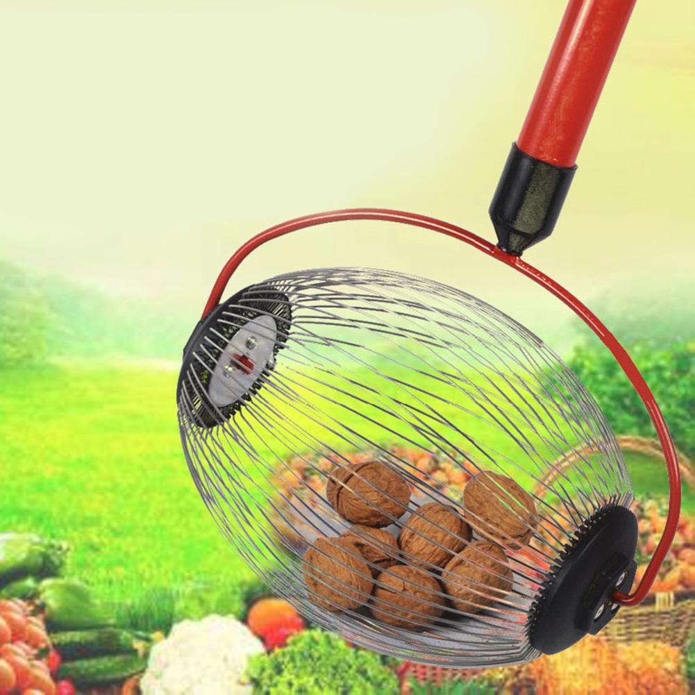 Garden Fruit Picker Chestnuts Harvester Long Retractable Aluminum Alloy Boom Golf Balls Fruit Walnut Catcher Picking Tool