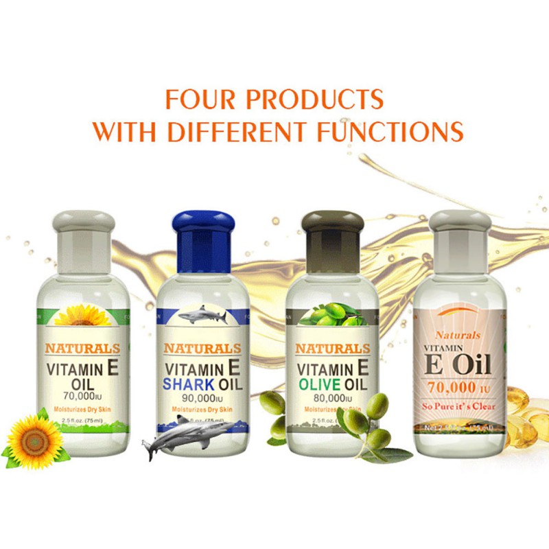 Vitamin E Moisturizing Essence Repair Skin Oil Shark Olive Sunflower Oil Nourishing Firming Facial Massage Essential Oil