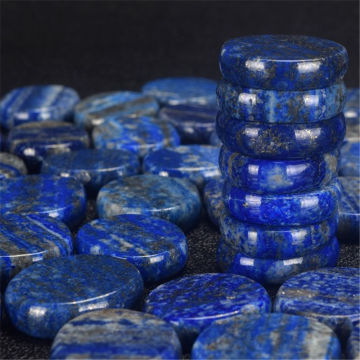 Natural Crystal Stone Healing Gemstones Lapis Lazuli Polished Palm Thumb Worry Stone Handicraft Fish Tank Decorating Home Decor