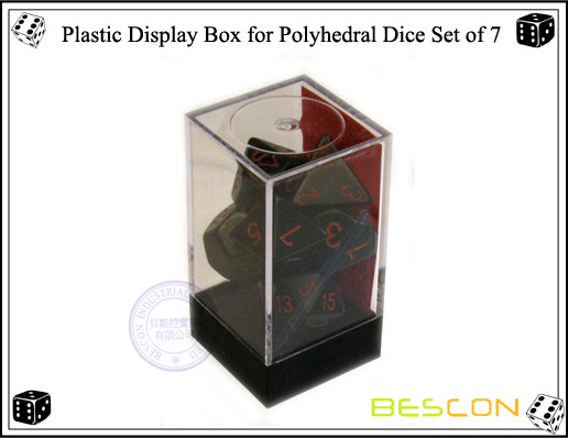 Plastic Display Box for Polyhedral Dice Set of 7