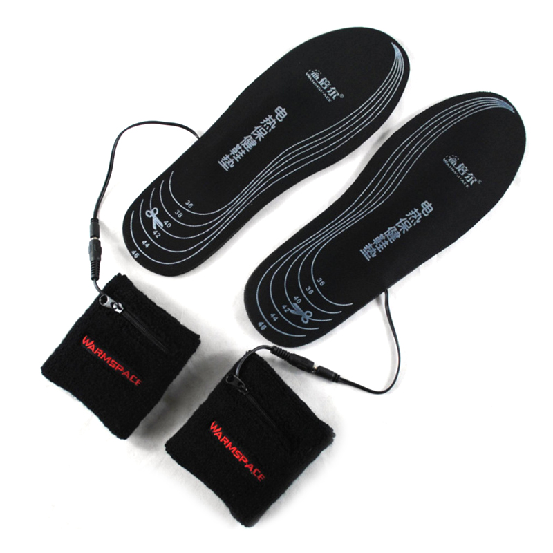 Electric Heated Shoe Insoles Foot Warmer Heater Feet Lithium Battery Warm Socks Ski Heated insole Cold accessories
