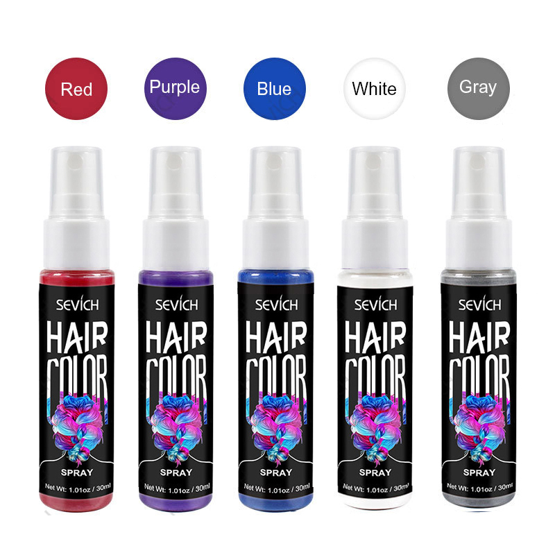 New 5 Color Liquid Hair Spray Unisex Party Cosplay Use Temporary Hair Color Dye Tinted Lasting Security Hair Styling Art TSLM2