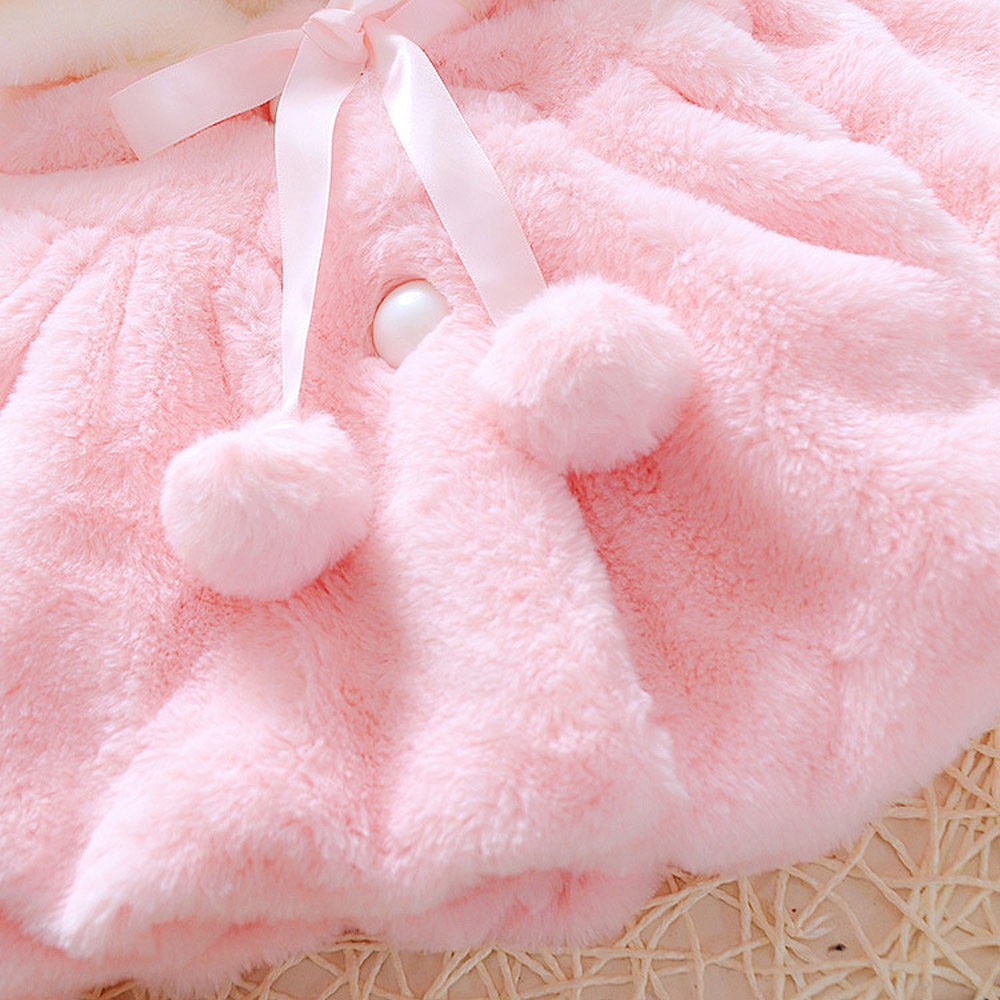 Baby Girl Winter Clothes Fashion Baby Infant Girls Fur Winter Warm Coat Cloak Jacket Thick Warm Clothes