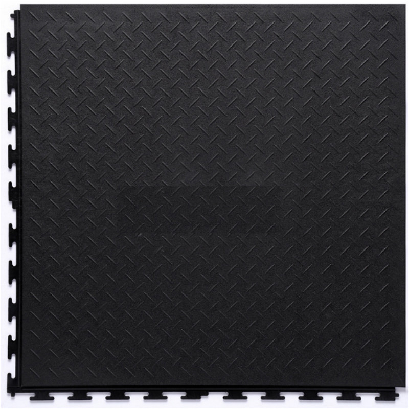 One Piece Garage Floor Tile Mat Plastic Interlocking Gym Floor 500 x 500 x 5mm Floor Tile Flexible Interlocking PVC