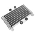 Motorcycle Engine Oil Cooler Cooling Radiator 125Ml Aluminum Silver for 125CC-250CC Motorcycle Dirt Bike ATV
