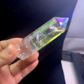 Natural Clear Crystal Quartz Electroplating rainbow Wand Point Healing Stones for Aquarium Crafts Making Ornaments Home Decor