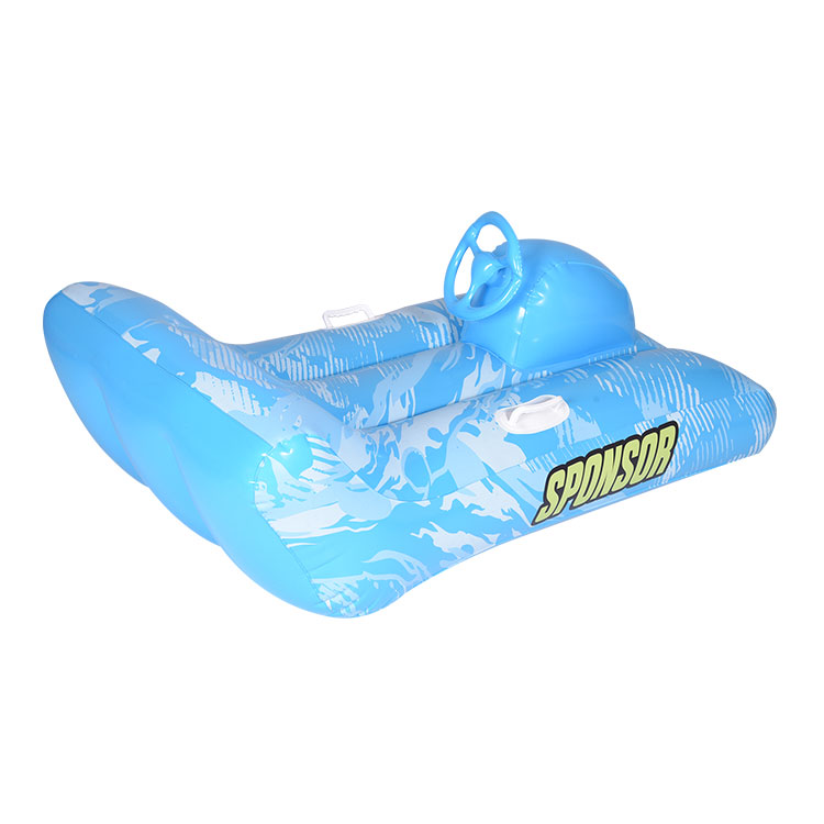Adult And Kids Inflatable Sports Ski Ring Snow Toy Snow Tube Blue Winter Inflatable Ski Circle Snow Tube
