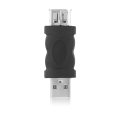 Firewire IEEE 1394 6 Pin Female to USB 2.0 Type A Male Adaptor Adapter Cameras Mobile Phones MP3 Player PDAs Black