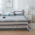 Cozy Breathable Linen Flower Printed Bed Sheet Home Textile Bedding Coverlet Right-angle Flat Bed Sheet for 1.2m/1.5m/1.8m Bed