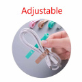 4Pcs Silicone Cable Organizer USB Data Wrap Cord Winder Wire Protector Holder Office Stationary Desk Set Accessories Supplies