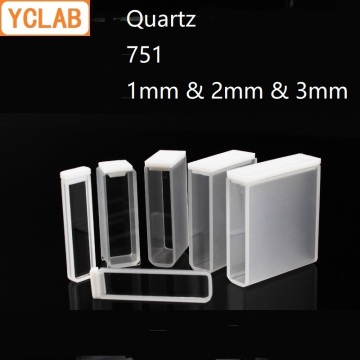 YCLAB 1mm & 2mm & 3mm Cuvette 751 Quartz Cell Colorimeter 0.35mL & 0.7mL & 1mL Laboratory Chemistry Equipment