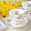 European bone china coffee set creative simple ceramic circle dish afternoon tea milk cup 200ml coffee cup