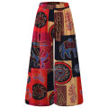 Bohemian Print Wide Leg Pants Women Thailand India Pakistan Lady Kurti Fashion High Waist Loose Trousers Africa Dashiki Costumes