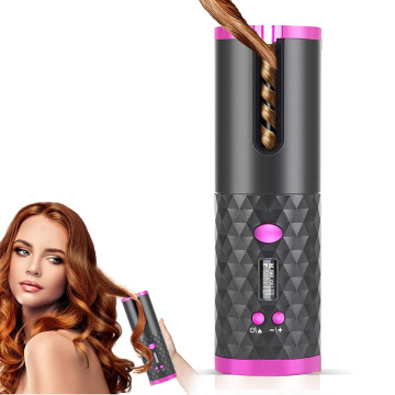 Cordless Automatic Hair Curler USB Rechargeable LCD Display Ceramic Curly Auto Rotating Curling Iron Waves Hair Air Curler