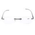 Aluminum Metal Rimless Reading Glasses Presbyopic Eyeglass Resin Lense +1.0~+3.5