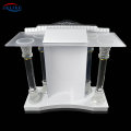 Church Foyer Furniture Acrylic AKLIKE Furniture Crystal Column Church Podium Glass Pulpit Organic Glass Nice Design Lectern