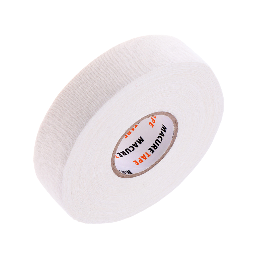 1 Roll of Durable Cloth Hockey Stick Tape Pro Quality 1" X 25 Yards - Black or White