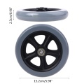 2Pcs 150mm (6") Wheelchair Wheel Accessories PP Rubber Office Chair Caster Wheels Roller Furniture Hardware