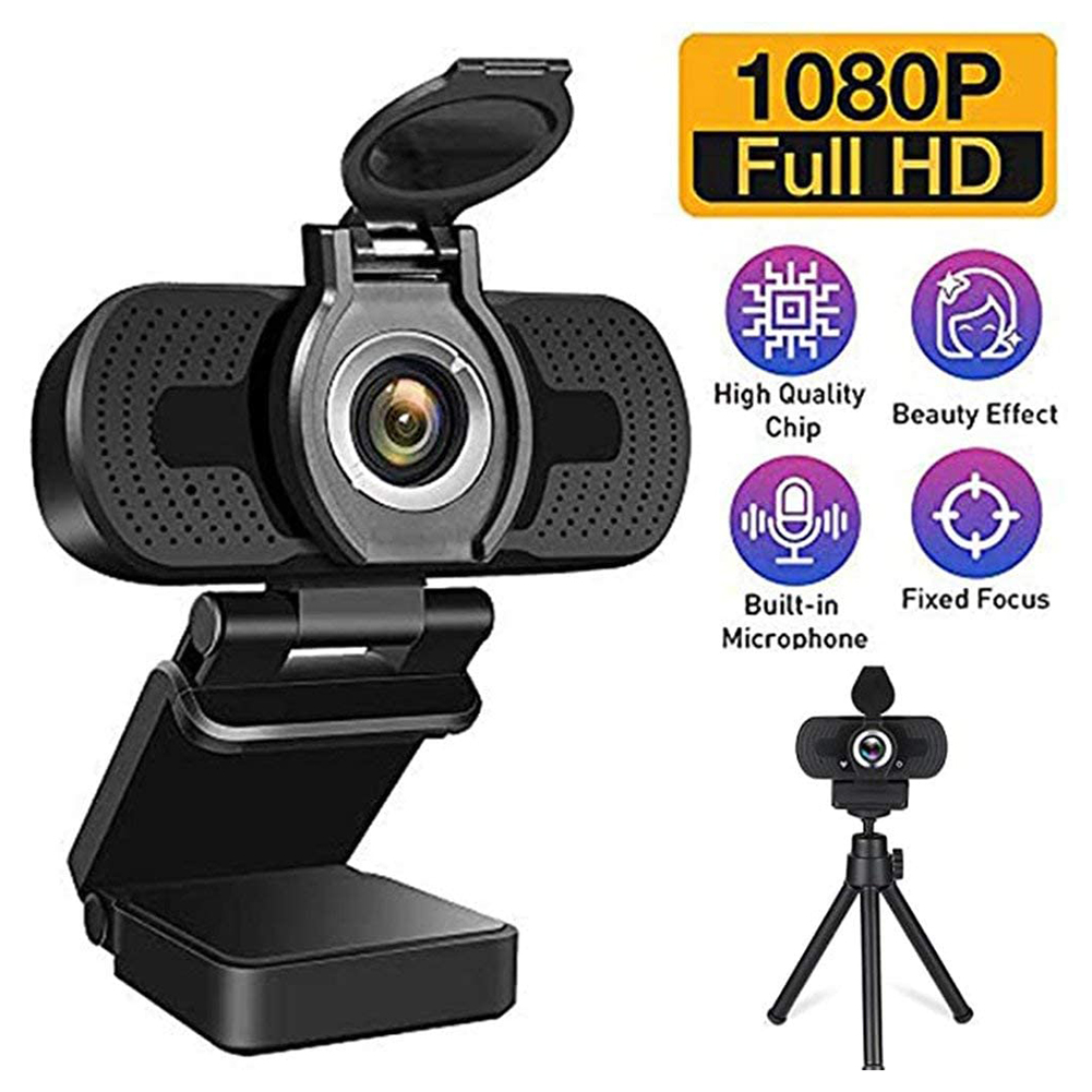 2MP 1080P Full HD CMOS Manual Focus USB Webcam Vlog Video Live Streaming Online Conference Web Camera with Microphone