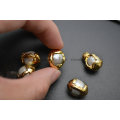 24k Gold Surrounded Natural Fresh Water Pearl Potato Spacer Loose Beads DIY Jewelry Making Supplies