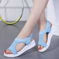 2020 Summer New Women Sandals fashion Women's Wedge Sandals Women's Slip Comfortable Elastic Band Flat Sandals women size 35-45