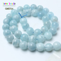 natural gem beads genuine aquamarina round stone beads for jewelry making 15inches/strand 6/8/10/12mm pick size